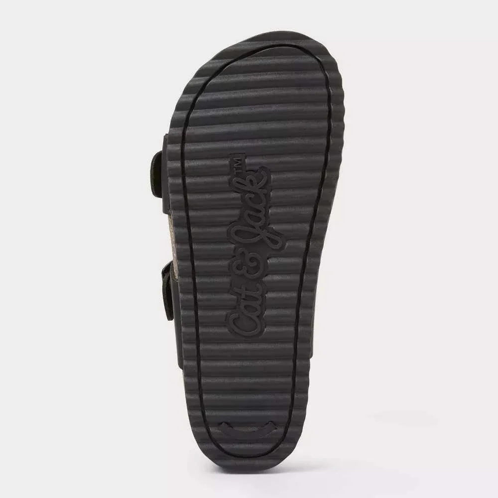 Big Boy Drew Two Band Sandals by Cat & Jack Black Size 4 New With Tags